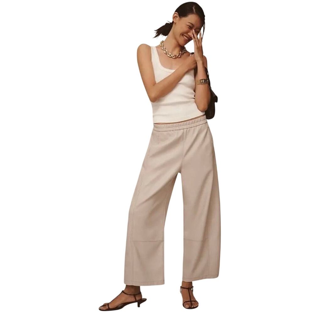 NWT ANTHROPOLOGIE PILCRO Women’s Izzie Pull On Wide Leg Barrel Chino